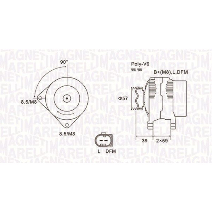 Magneti Marelli Lichtmaschine 063732002010 Magneti Marelli Lichtmaschine 063732002010
