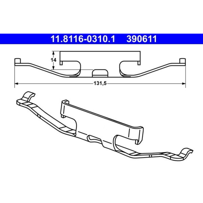 ATE Feder, Bremssattel 11.8116-0310.1