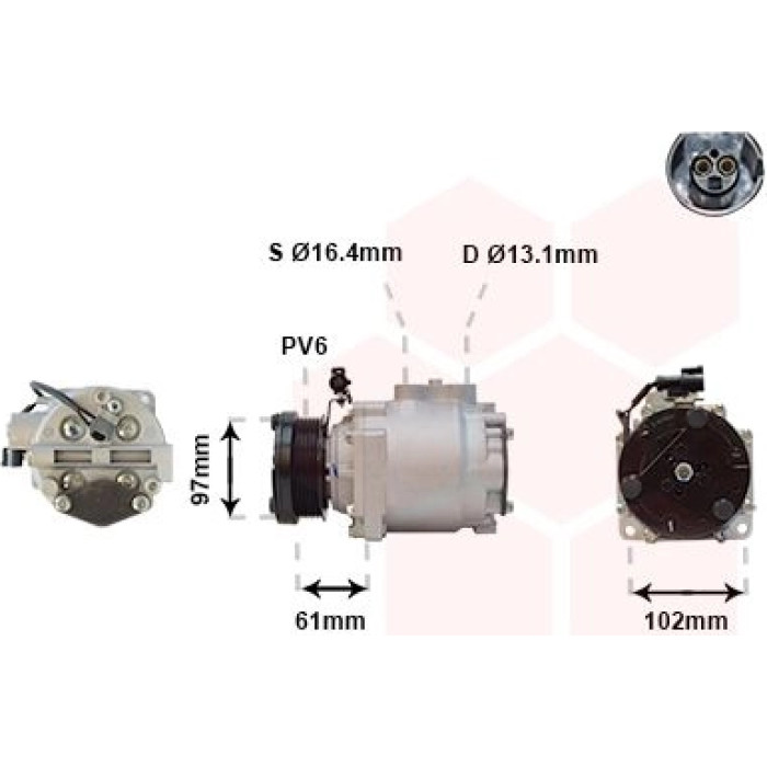 Van Wezel Klimakompressor 1800K436 Van Wezel Klimakompressor 1800K436