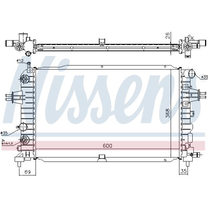 Nissens Wasserkühler PKW 630768