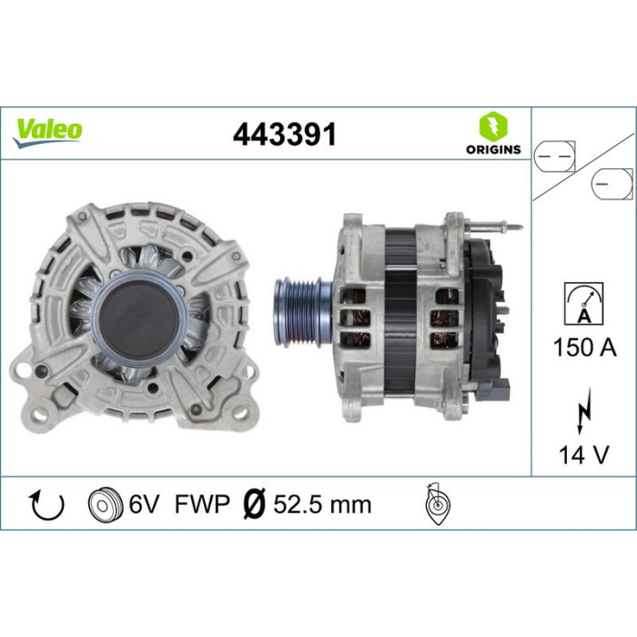 Valeo Lichtmaschine 443391 Valeo Lichtmaschine 443391