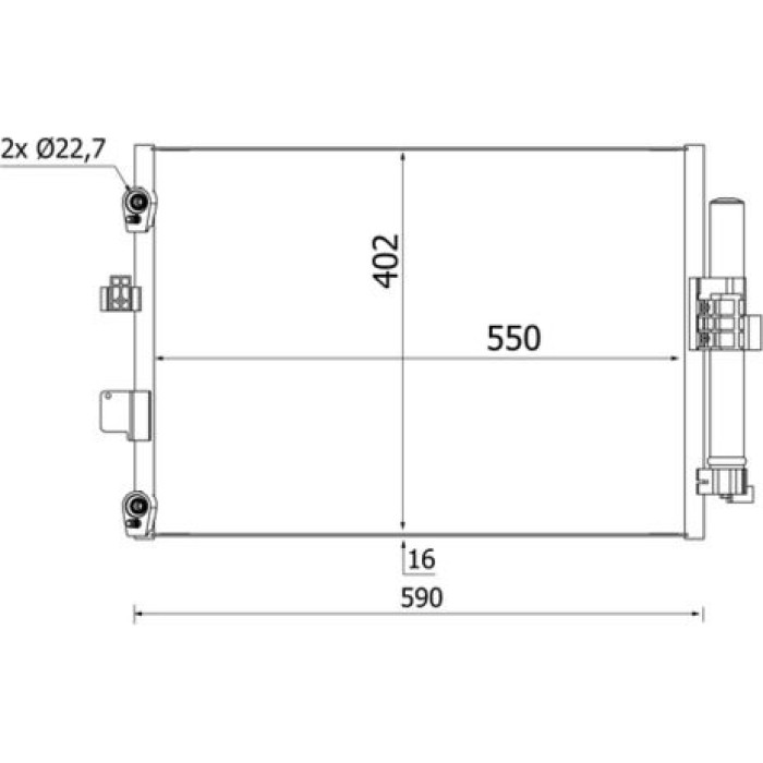 MAHLE Kondensator, Klimaanlage AC 960 000S MAHLE Kondensator, Klimaanlage AC 960 000S