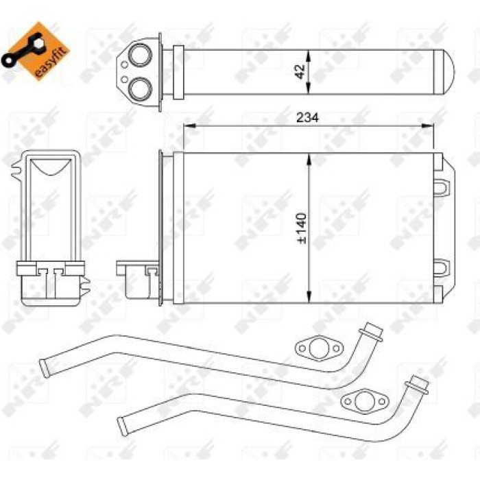 NRF Heizungskühler 58617 NRF Heizungskühler 58617