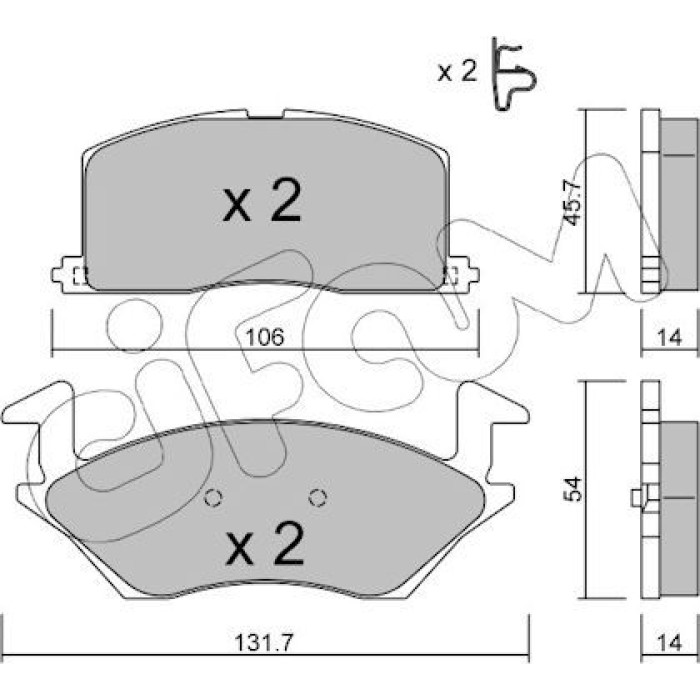 CIFAM Bremsbelagsatz, Scheibenbremse 822-422-0 CIFAM Bremsbelagsatz, Scheibenbremse 822-422-0
