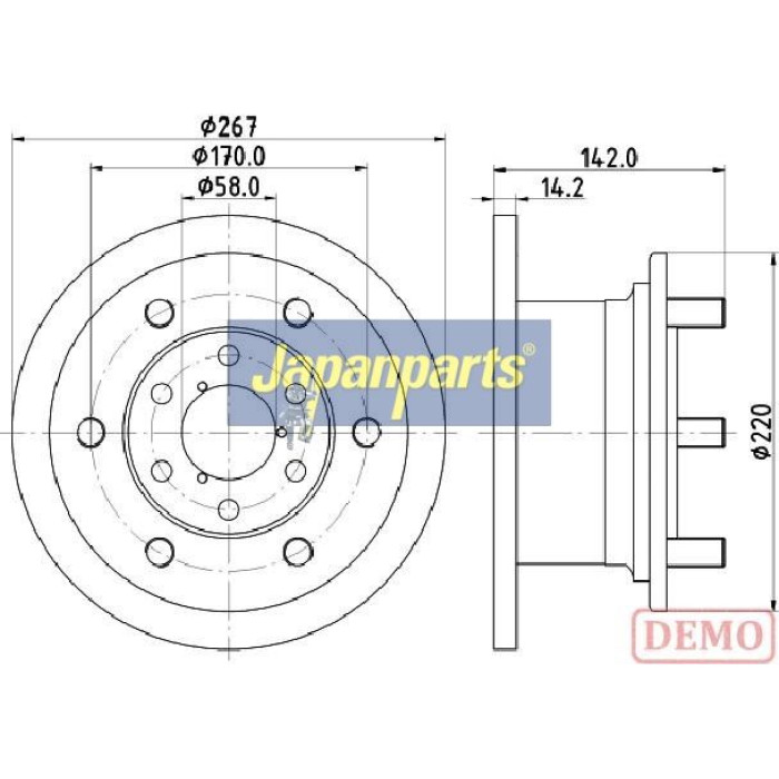 Japanparts Bremsscheibe DI-0254C Japanparts Bremsscheibe DI-0254C