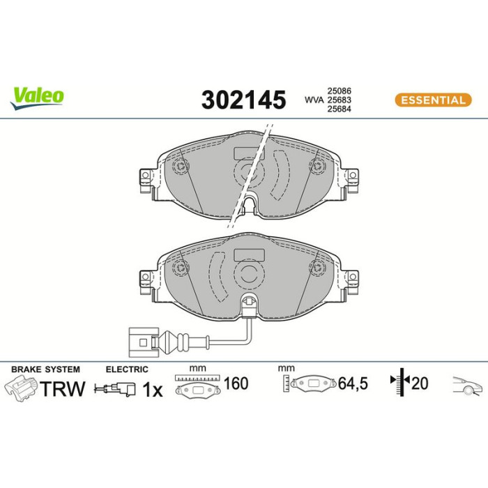 Valeo Bremsbelagsatz 302145