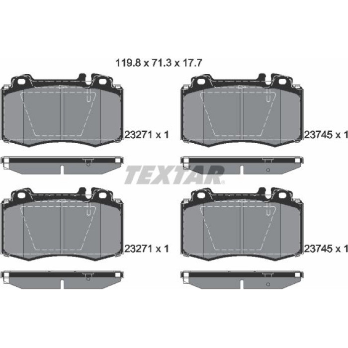 Textar Bremsbelagsatz 2374502 Textar Bremsbelagsatz 2374502