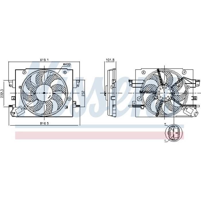 Nissens Kühlerlüfter PKW 850064 Nissens Kühlerlüfter PKW 850064