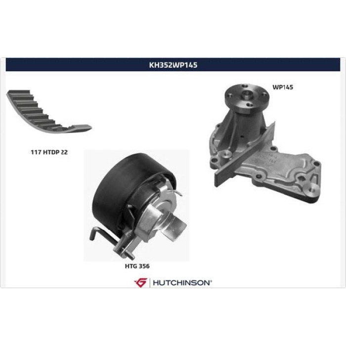 HUTCHINSON Zahnriemensatz mit Wasserpumpe KH 352WP145 HUTCHINSON Zahnriemensatz mit Wasserpumpe KH 352WP145
