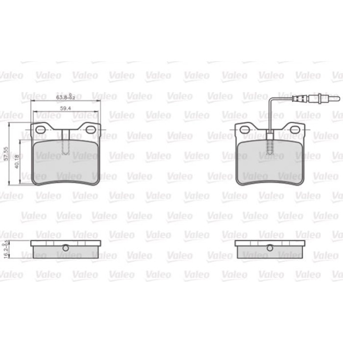 Valeo Bremsbelagsatz 872279 Valeo Bremsbelagsatz 872279