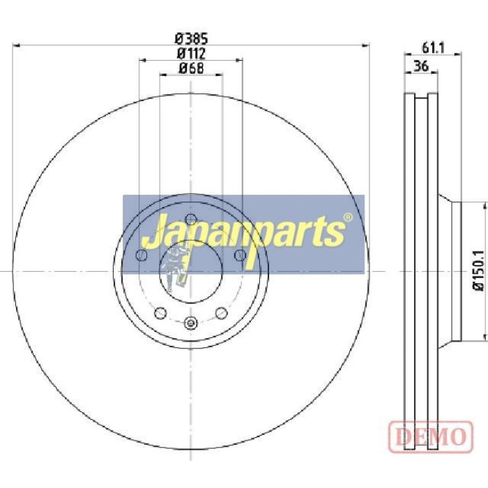 Japanparts Bremsscheibe DI-0928C Japanparts Bremsscheibe DI-0928C