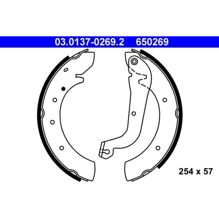 ATE Bremsbacken 03.0137-0269.2