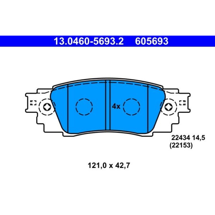 ATE Bremsbelagsatz 13.0460-5693.2 ATE Bremsbelagsatz 13.0460-5693.2