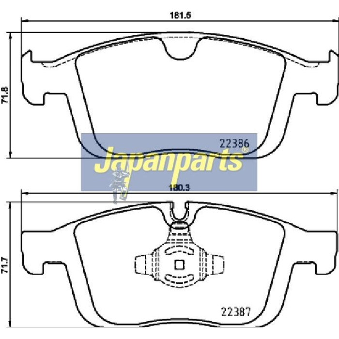 Japanparts Bremsbeläge PA-0335AF Japanparts Bremsbeläge PA-0335AF