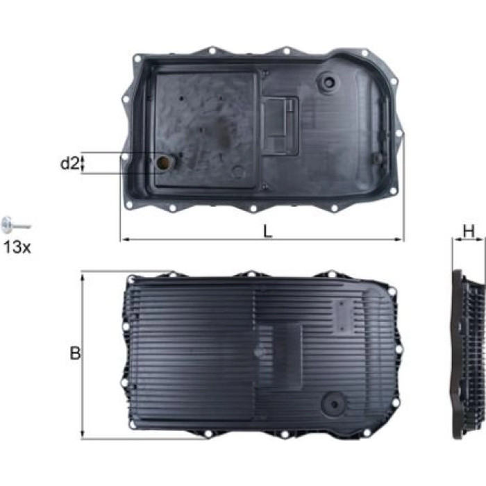 MAHLE Ölwanne, Automatikgetriebe HX 184KIT MAHLE Ölwanne, Automatikgetriebe HX 184KIT