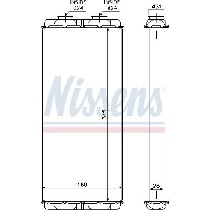 Nissens Heizungskühler LKW 72048 Nissens Heizungskühler LKW 72048