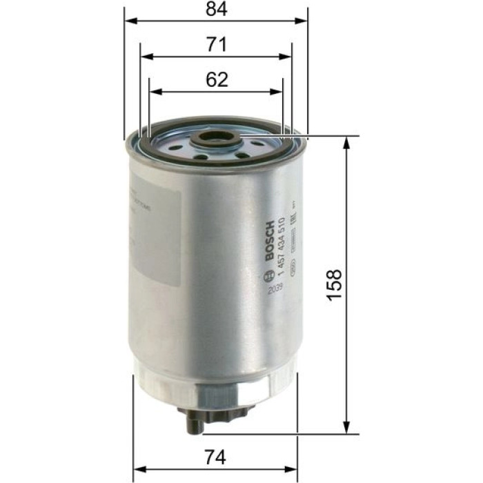 Bosch Kraftstofffilter 1457434510 Bosch Kraftstofffilter 1457434510