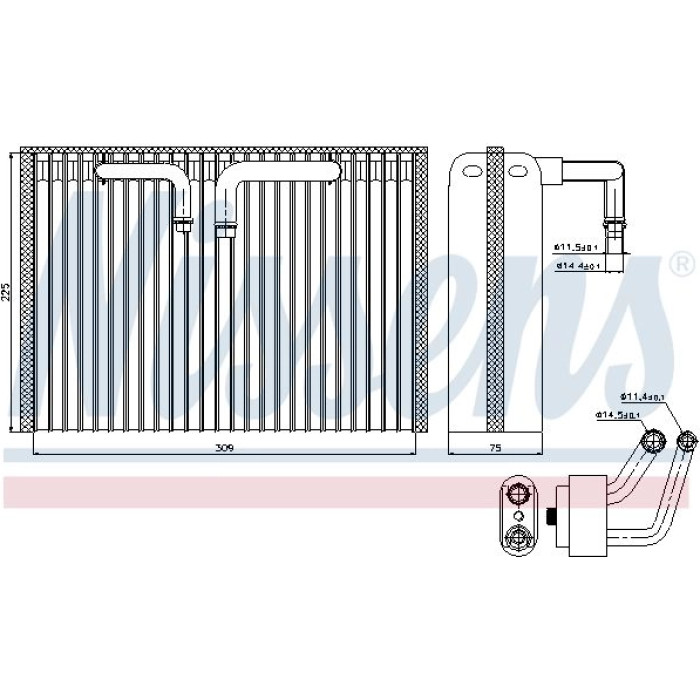 Nissens Klimaverdampfer PKW 92296 Nissens Klimaverdampfer PKW 92296