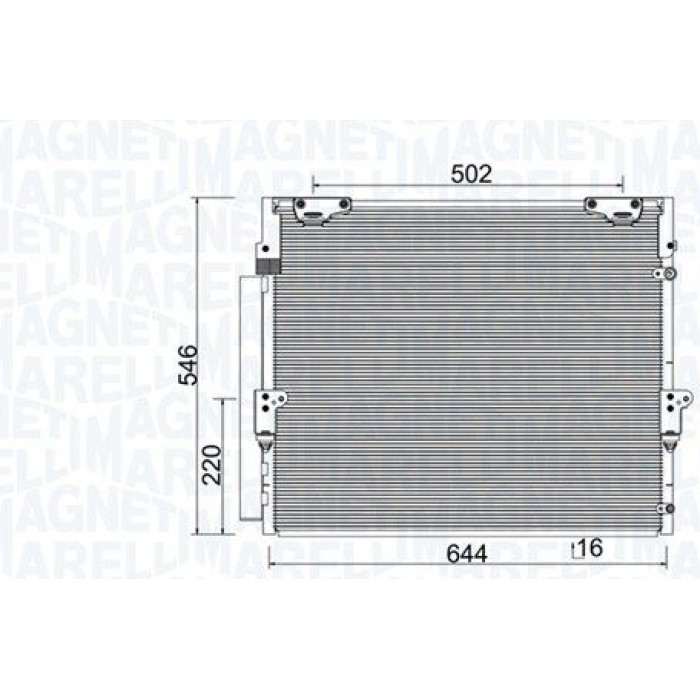 Magneti Marelli Klimakondensator 350203926000 Magneti Marelli Klimakondensator 350203926000
