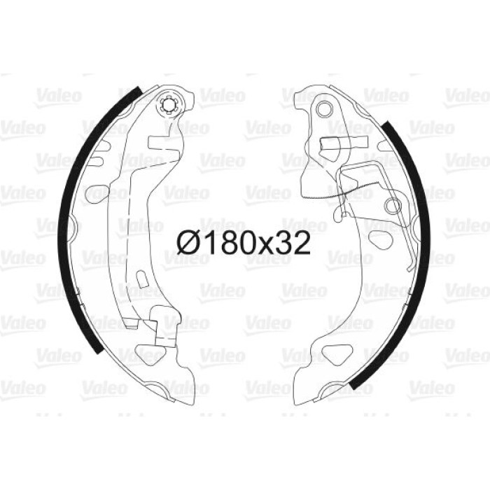 Valeo Bremsbacken 562582 Valeo Bremsbacken 562582