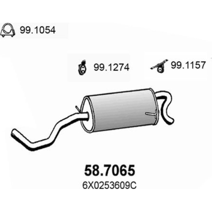 ASSO Endschalldämpfer 58.7065 ASSO Endschalldämpfer 58.7065