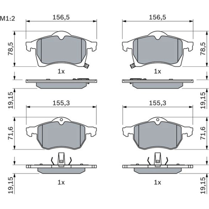 Bosch Bremsbelagsatz 0 986 424 457 Bosch Bremsbelagsatz 0 986 424 457