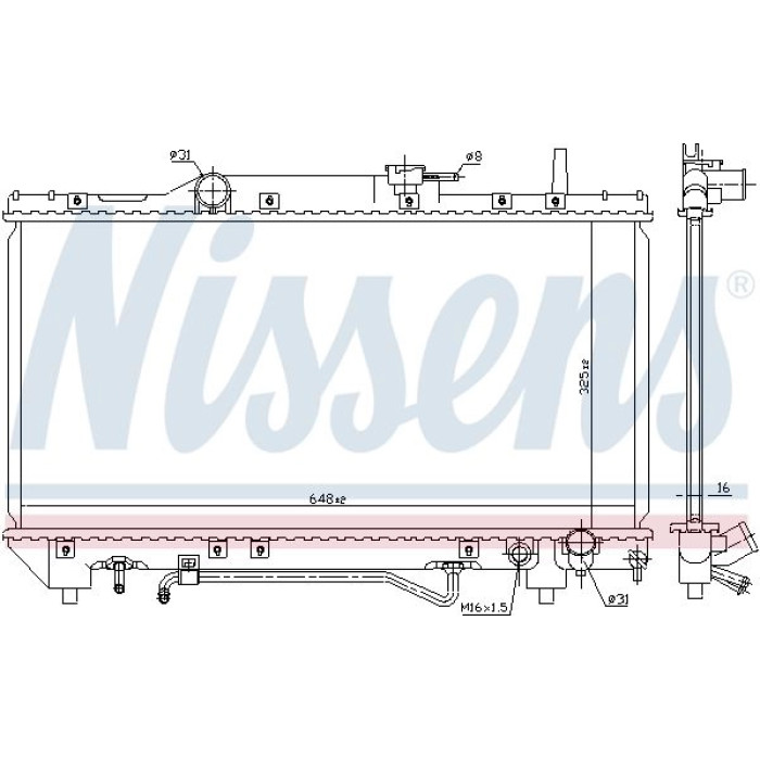 Nissens Motorkühler 64802 Nissens Motorkühler 64802