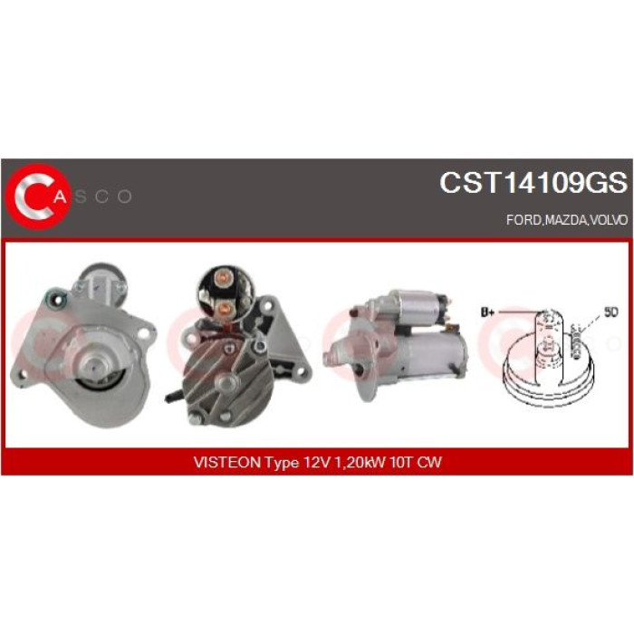 CASCO Anlasser CST14109GS CASCO Anlasser CST14109GS