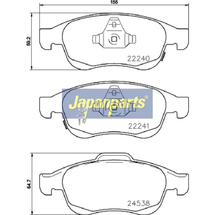 Japanparts Bremsbeläge PA-0217AF Japanparts Bremsbeläge PA-0217AF