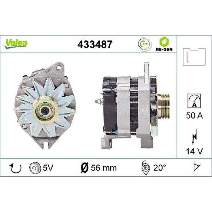 Valeo Lichtmaschine 433487 Valeo Lichtmaschine 433487
