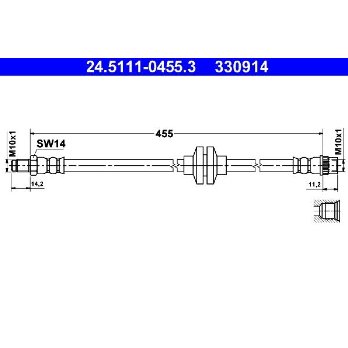 ATE Bremsschlauch 24.5111-0455.3 ATE Bremsschlauch 24.5111-0455.3