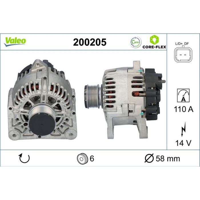 Valeo Lichtmaschine 200205 Valeo Lichtmaschine 200205