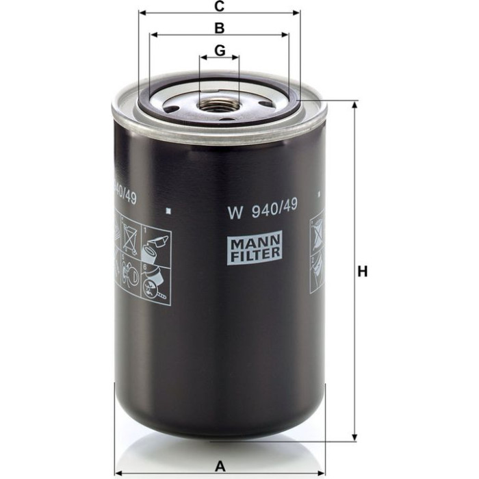 MANN-FILTER Industriefilter W 940/49 MANN-FILTER Industriefilter W 940/49