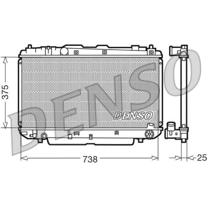 DRM50021 Denso Motorkühler DRM50021 DRM50021 Denso Motorkühler DRM50021