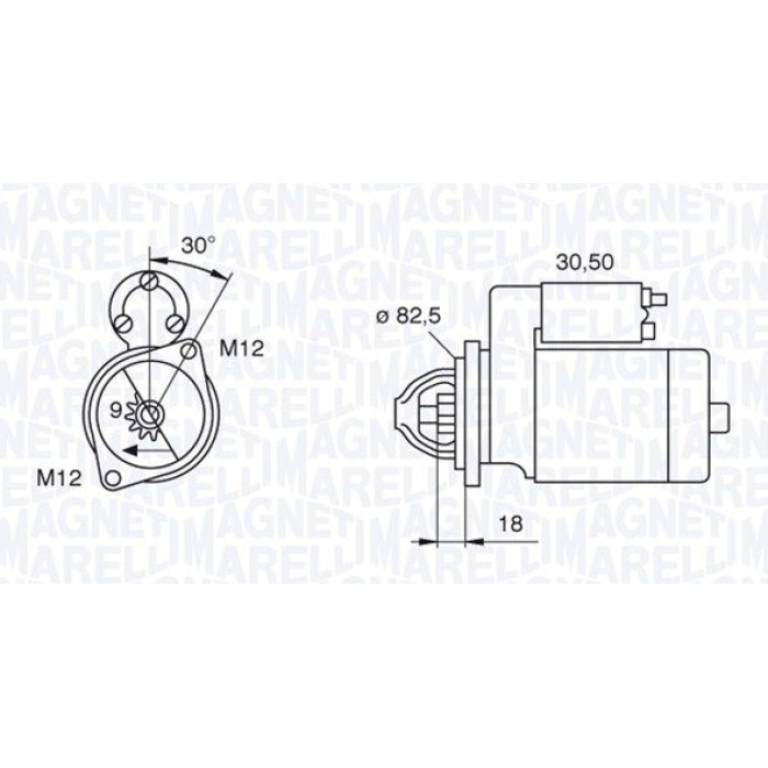 Magneti Marelli Anlasser 063521101060 Magneti Marelli Anlasser 063521101060