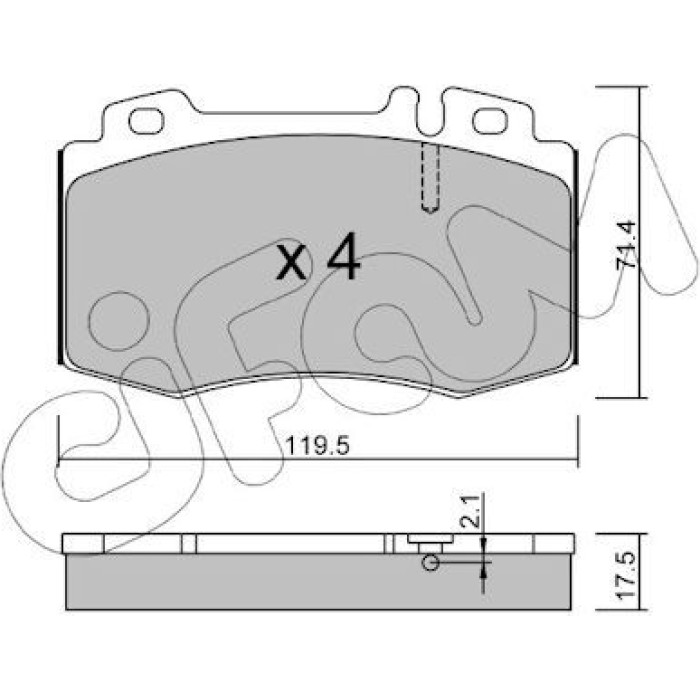 CIFAM Bremsbelagsatz, Scheibenbremse 822-563-0 CIFAM Bremsbelagsatz, Scheibenbremse 822-563-0