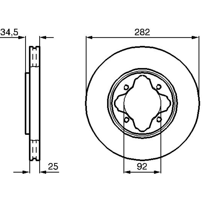 Bosch Bremsscheibe Vorderachse 0 986 478 634 Bosch Bremsscheibe Vorderachse 0 986 478 634