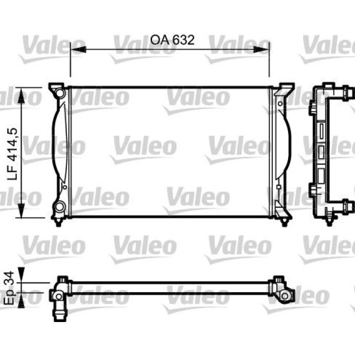 Valeo Motorkühler 732963 Valeo Motorkühler 732963
