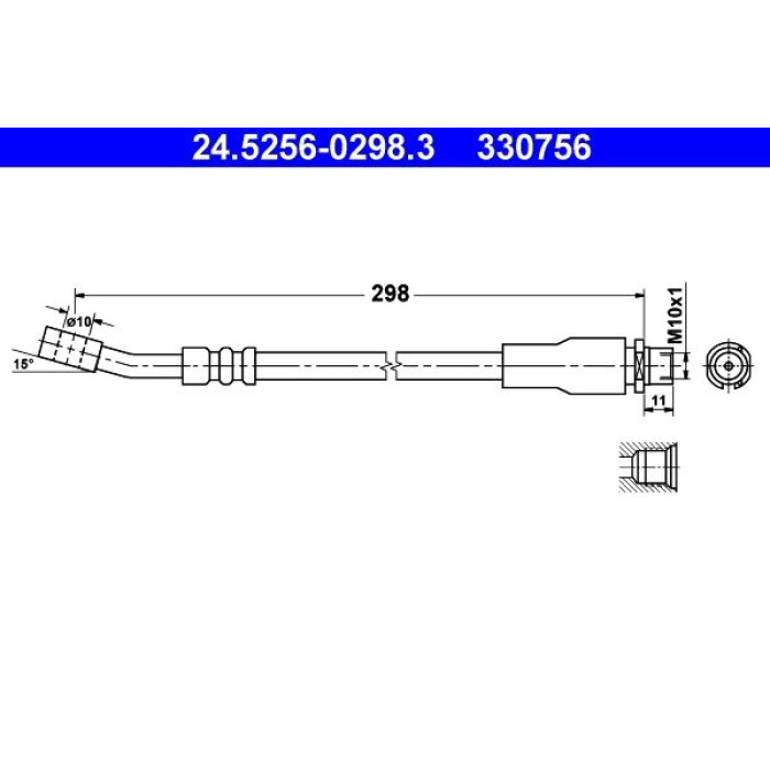 ATE Bremsschlauch 24.5256-0298.3 ATE Bremsschlauch 24.5256-0298.3