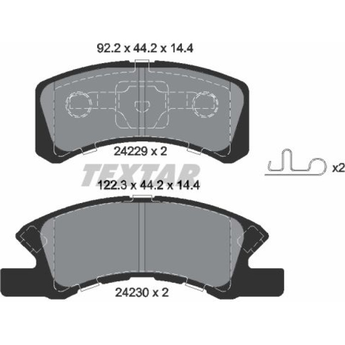 Textar Bremsbelagsatz 2422901 Textar Bremsbelagsatz 2422901