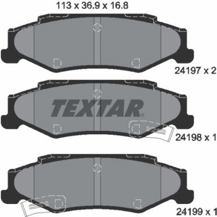 Textar Bremsbelagsatz 2419701 Textar Bremsbelagsatz 2419701