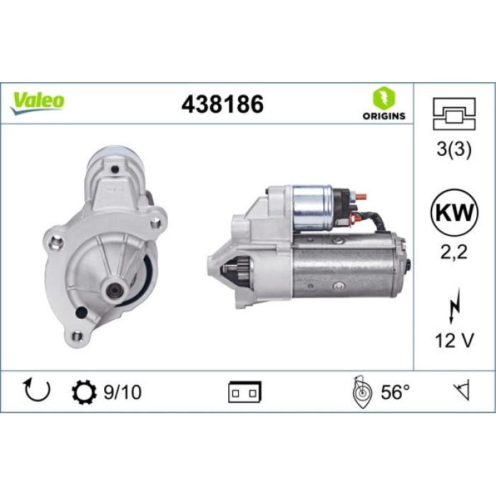 438186 Valeo Anlasser 438186 438186 Valeo Anlasser 438186