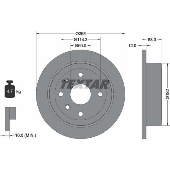 Textar Bremsscheibe 92269903 Textar Bremsscheibe 92269903