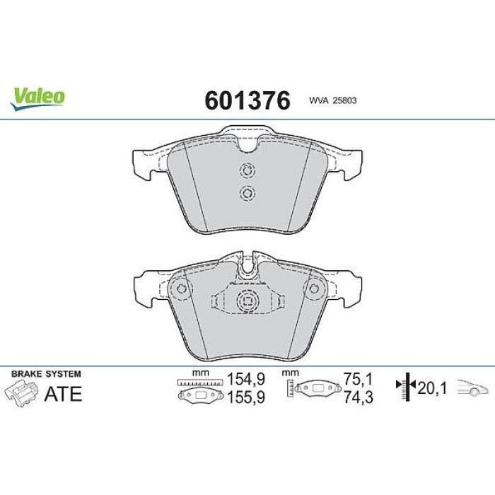 Valeo Bremsbelagsatz 601376