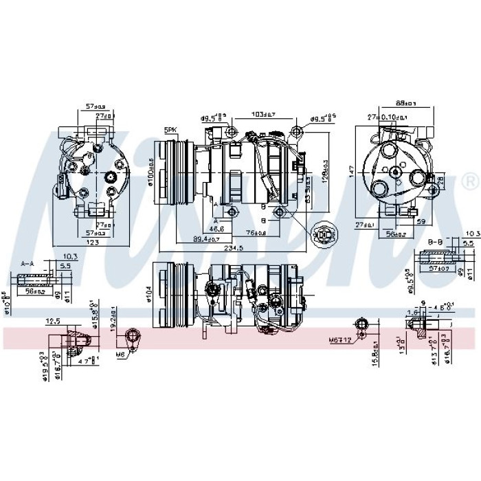 Nissens Klimakompressor PKW 89550 Nissens Klimakompressor PKW 89550