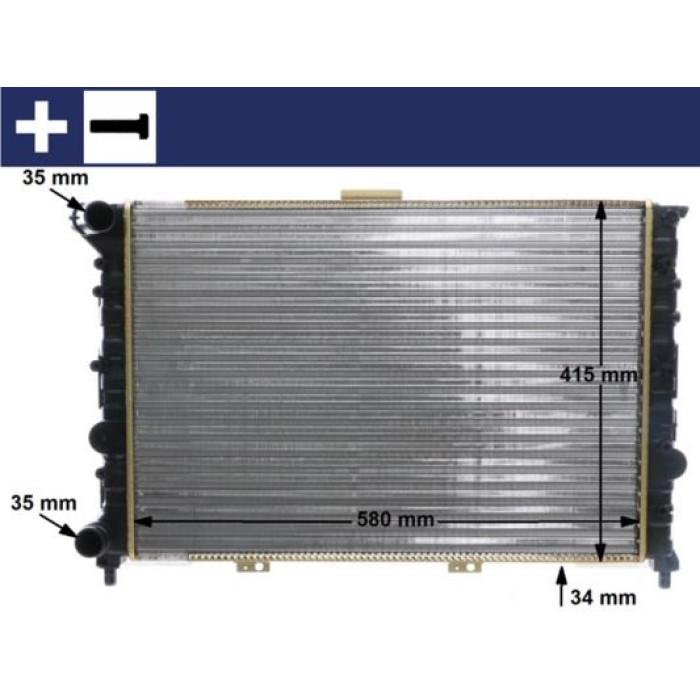 MAHLE Kühler, Motorkühlung CR 518 000S MAHLE Kühler, Motorkühlung CR 518 000S