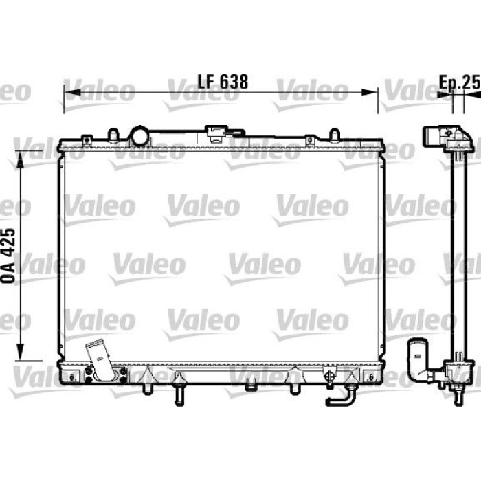 Valeo Motorkühler 734144 Valeo Motorkühler 734144