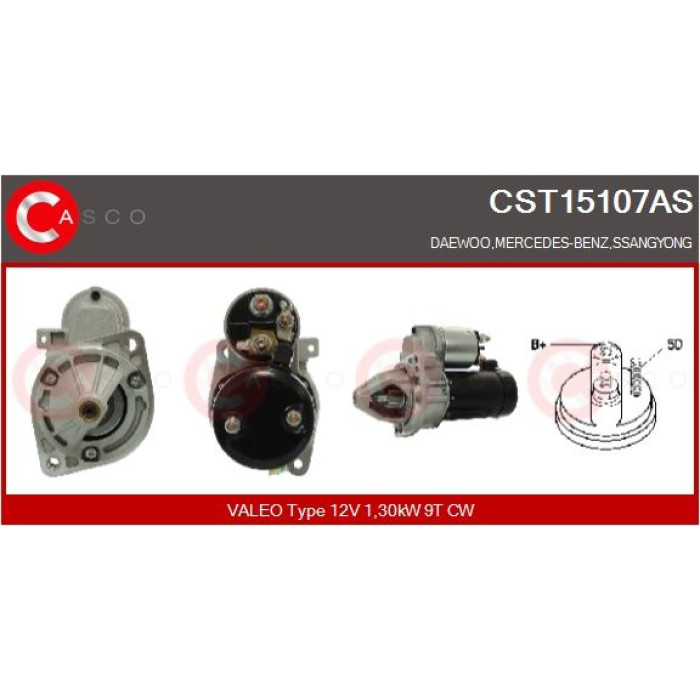 CASCO Anlasser CST15107AS CASCO Anlasser CST15107AS
