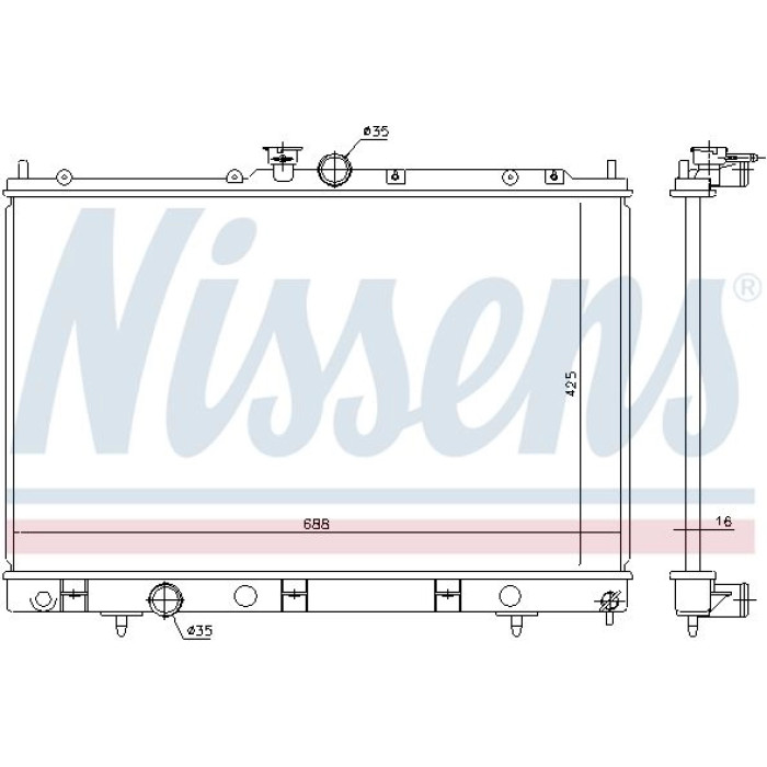 Nissens Wasserkühler PKW 628964 Nissens Wasserkühler PKW 628964