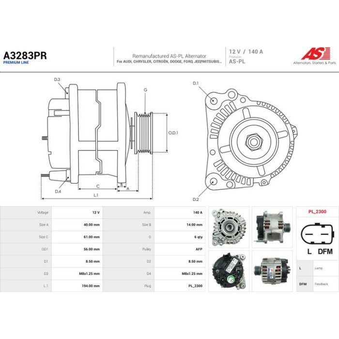 AS-PL Generator A3283PR